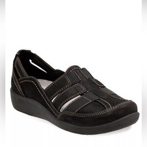 Women's Black Slip-On Sandals